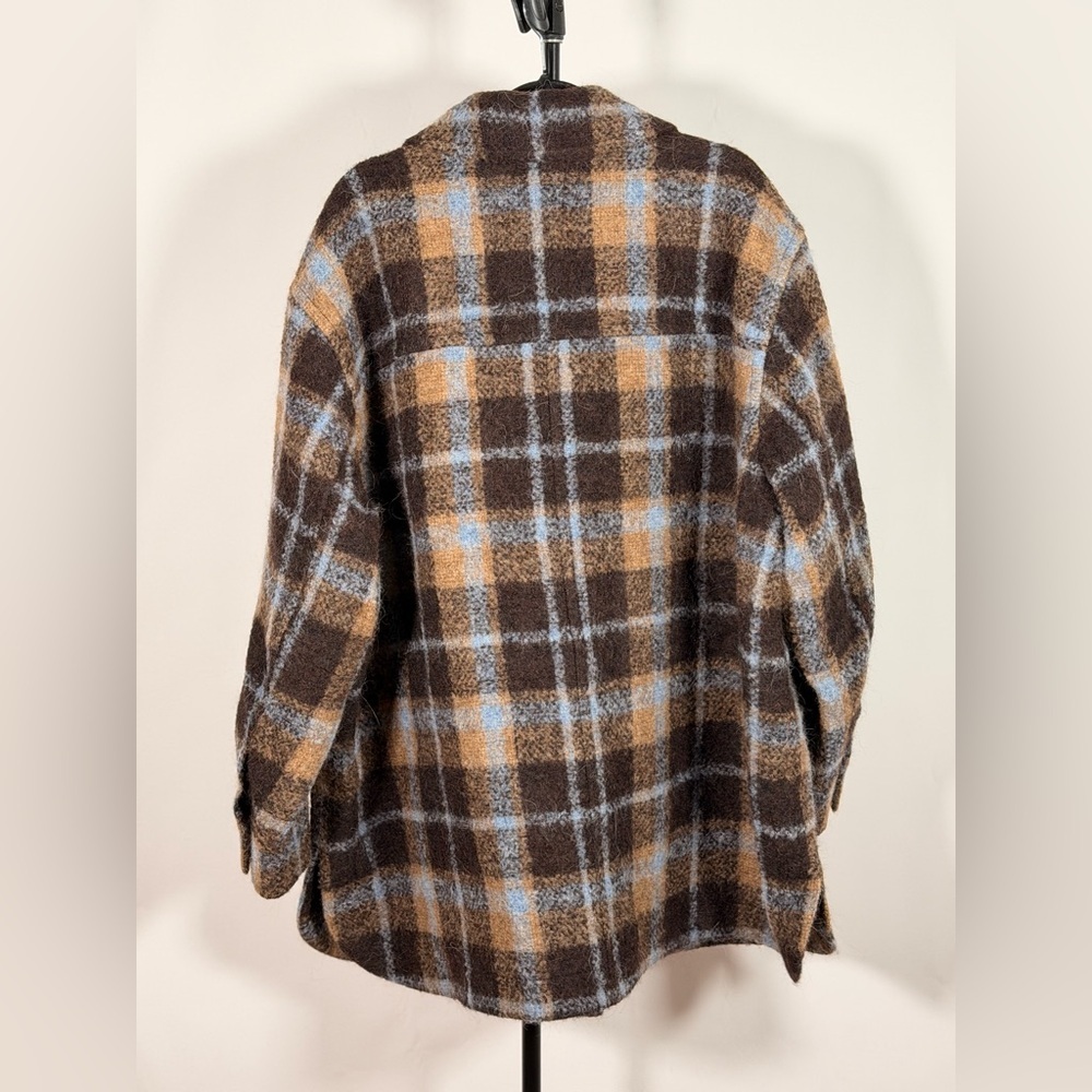NWT $268 Madewell Belrose Shirt Jacket Coat in Cassel Plaid Size M - Picture 6 of 8